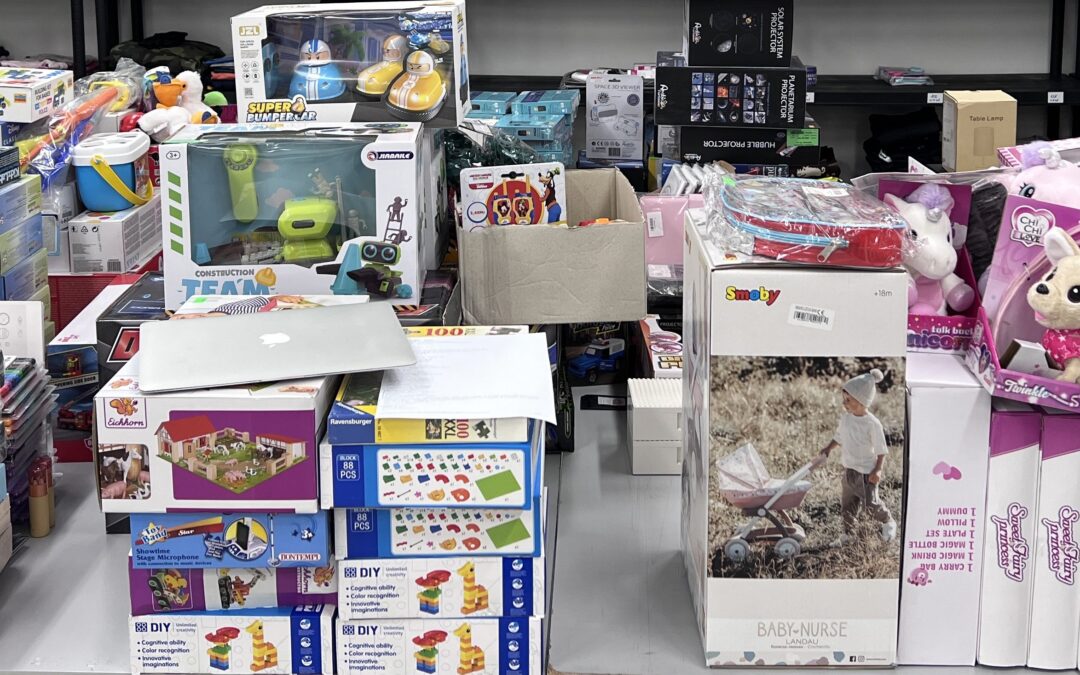 Pre-Christmas preparations at the Clothing Bank